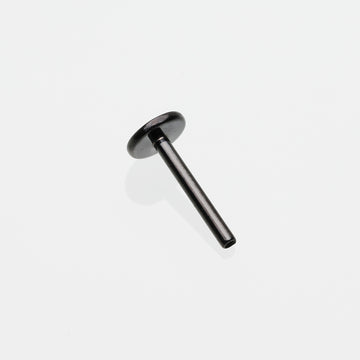 Detail View 1 of Implant Grade Titanium OneFit Threadless Blackline Flat Back Stud Labret Bar Part
